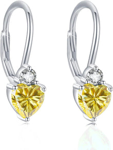 Geburtsstein Ohrringe Sterling Silber Hypoallergene Zirkonia Leverback