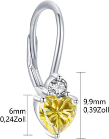 Geburtsstein Ohrringe Sterlingsilber Zirkonia Leverback