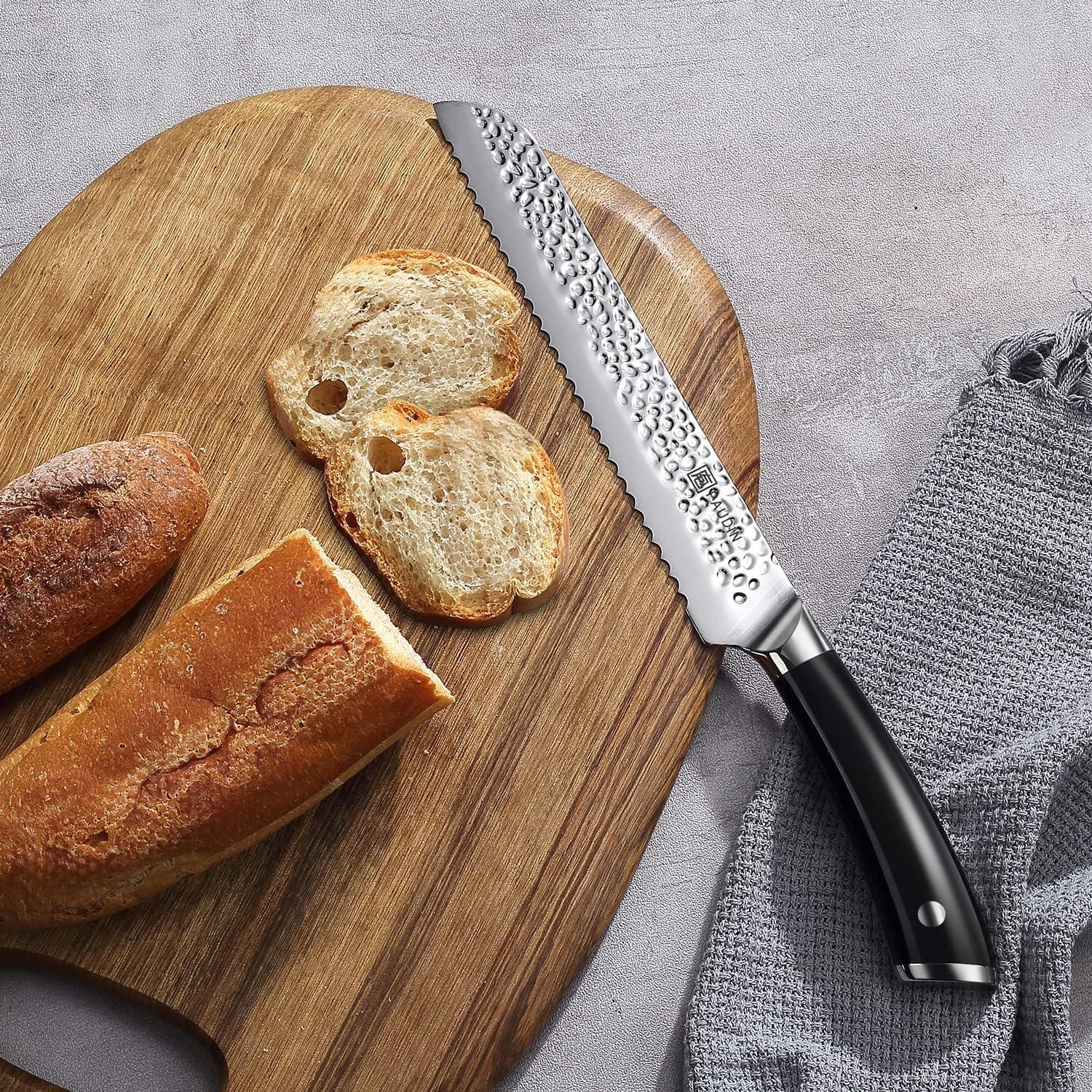 Messerblock Set 7-tlg Carbon Edelstahl Profi Kochmesser Holzblock