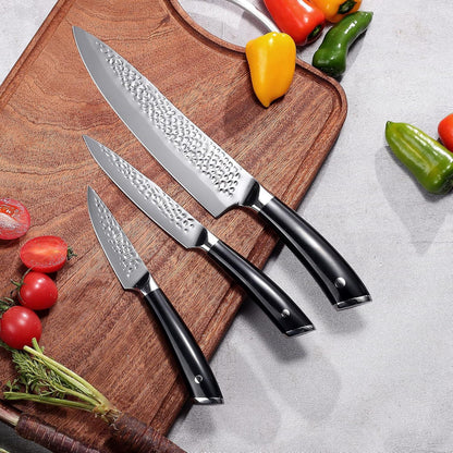 Messerset 3-tlg. Edelstahl Küchenmesser Set 20 cm Chefmesser