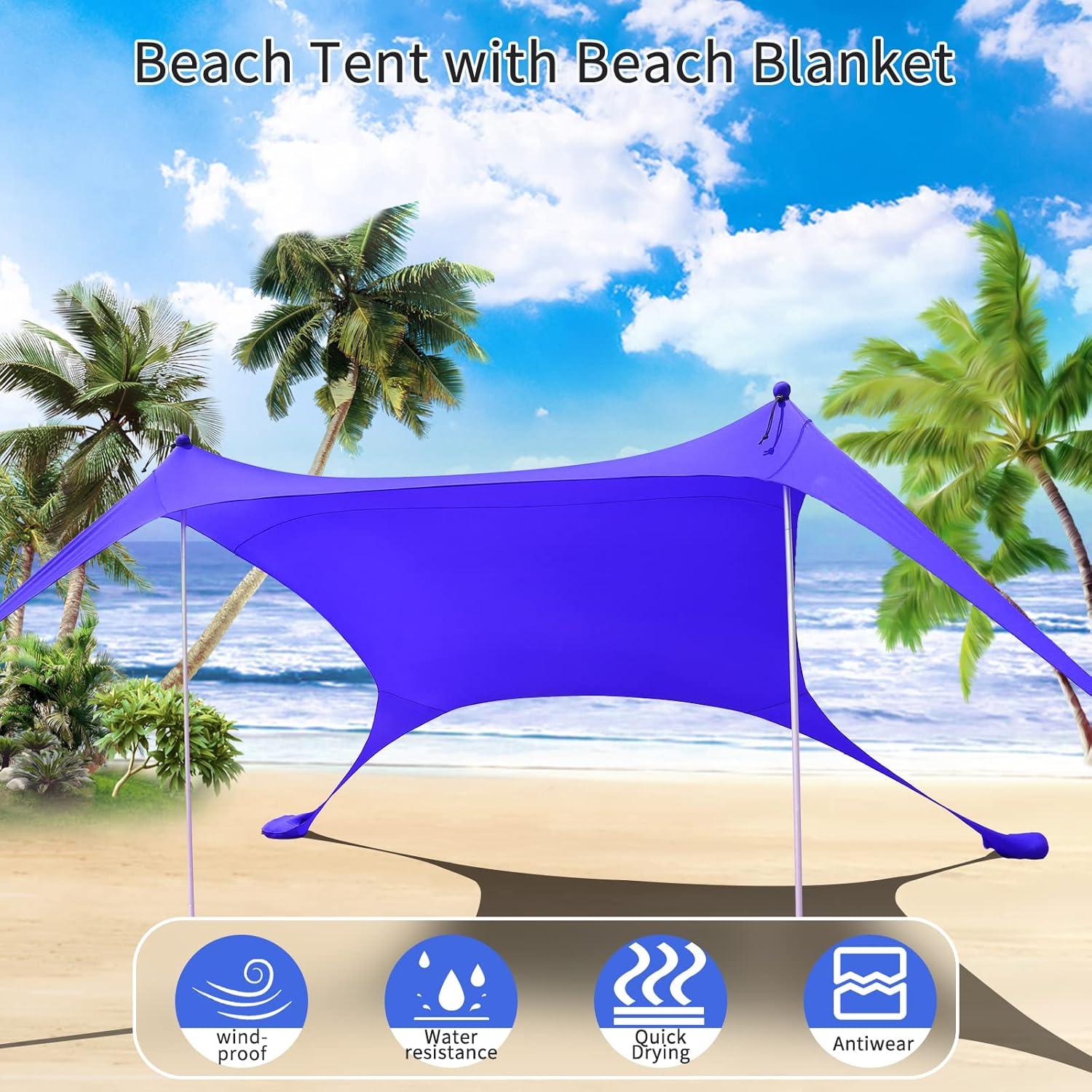 Strandzelt Pop-Up 2x2.1 m LSF 50 Sonnenschutz