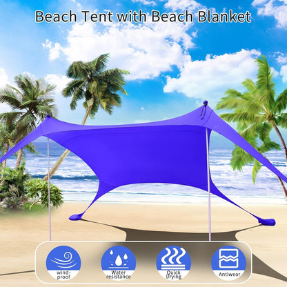 Strandzelt Pop-Up 2x2.1 m LSF 50 Sonnenschutz