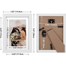 Bilderrahmen 10x15 cm Weiß Holzmaserung 4er Set für Fotos