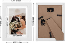 Bilderrahmen 10x15 cm Weiß Holzmaserung 4er Set für Fotos