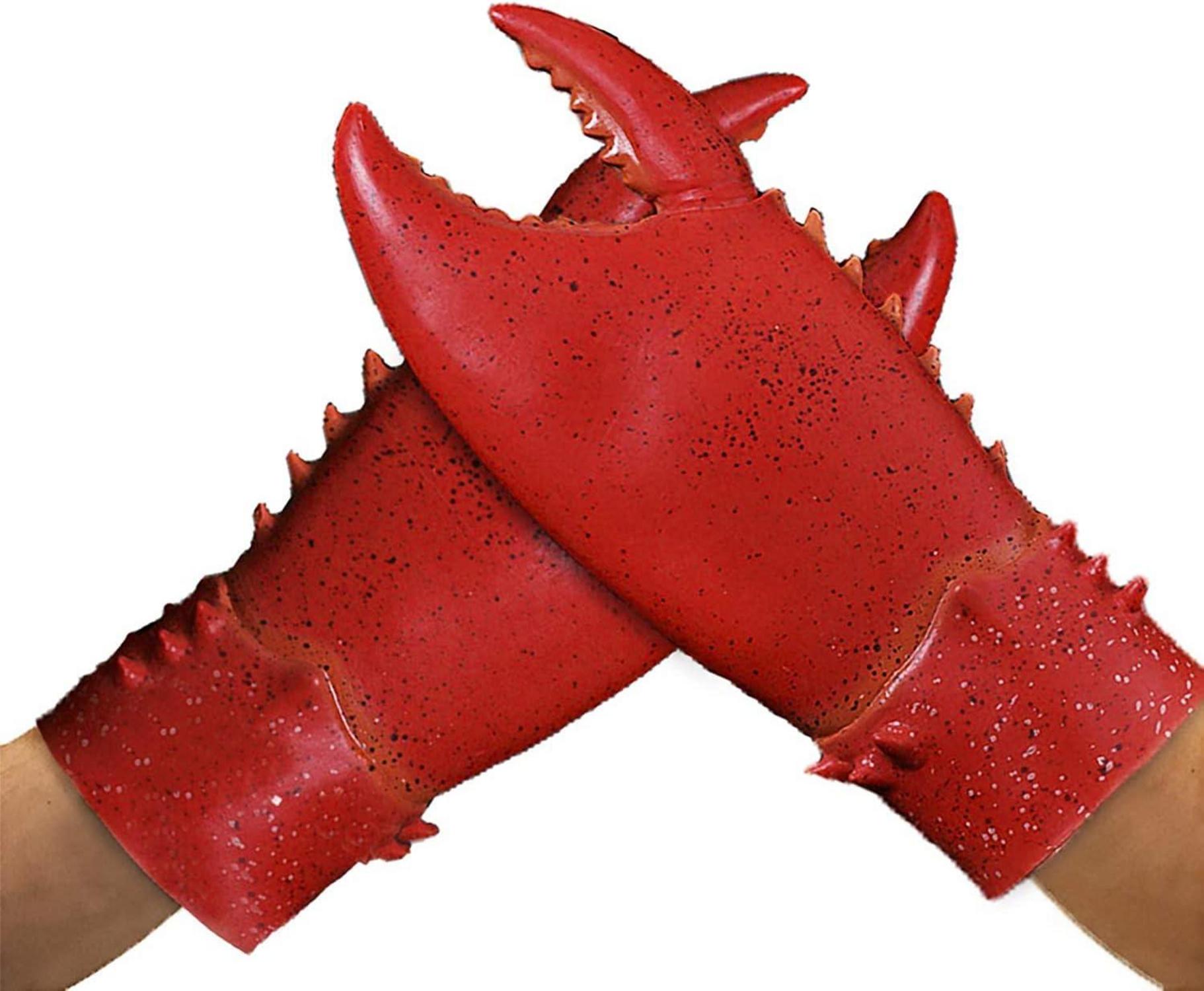 Latex Krabben Krallen Handschuhe Hummer Tier Halloween Requisiten