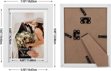 Weißer Bilderrahmen 13x18 4er Set für Fotos 15x20 ohne