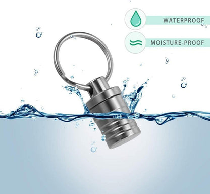 Mini Titan Pillendose Schlüsselanhänger Wasserdicht Leicht