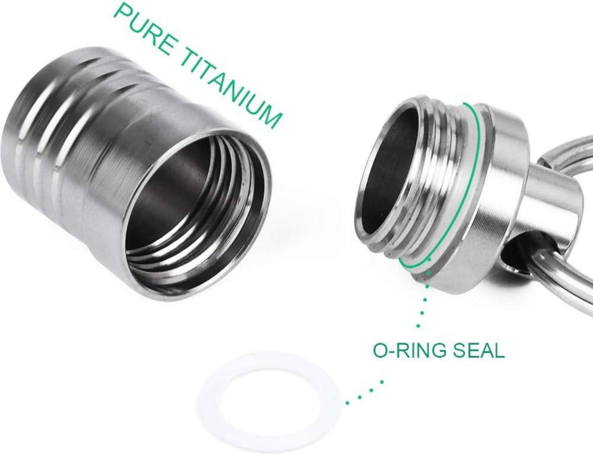 Opret Mini Titan Metall Pillendose Schlüsselanhänger Wasserdicht Leicht Tablettenbox