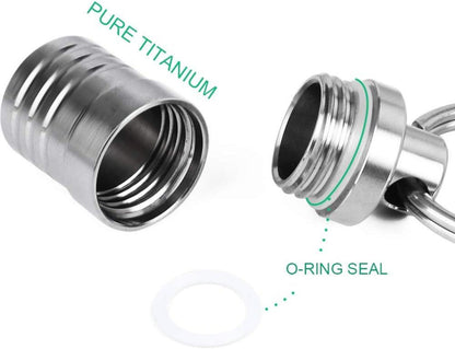 Opret Mini Titan Metall Pillendose Schlüsselanhänger Wasserdicht Leicht Tablettenbox