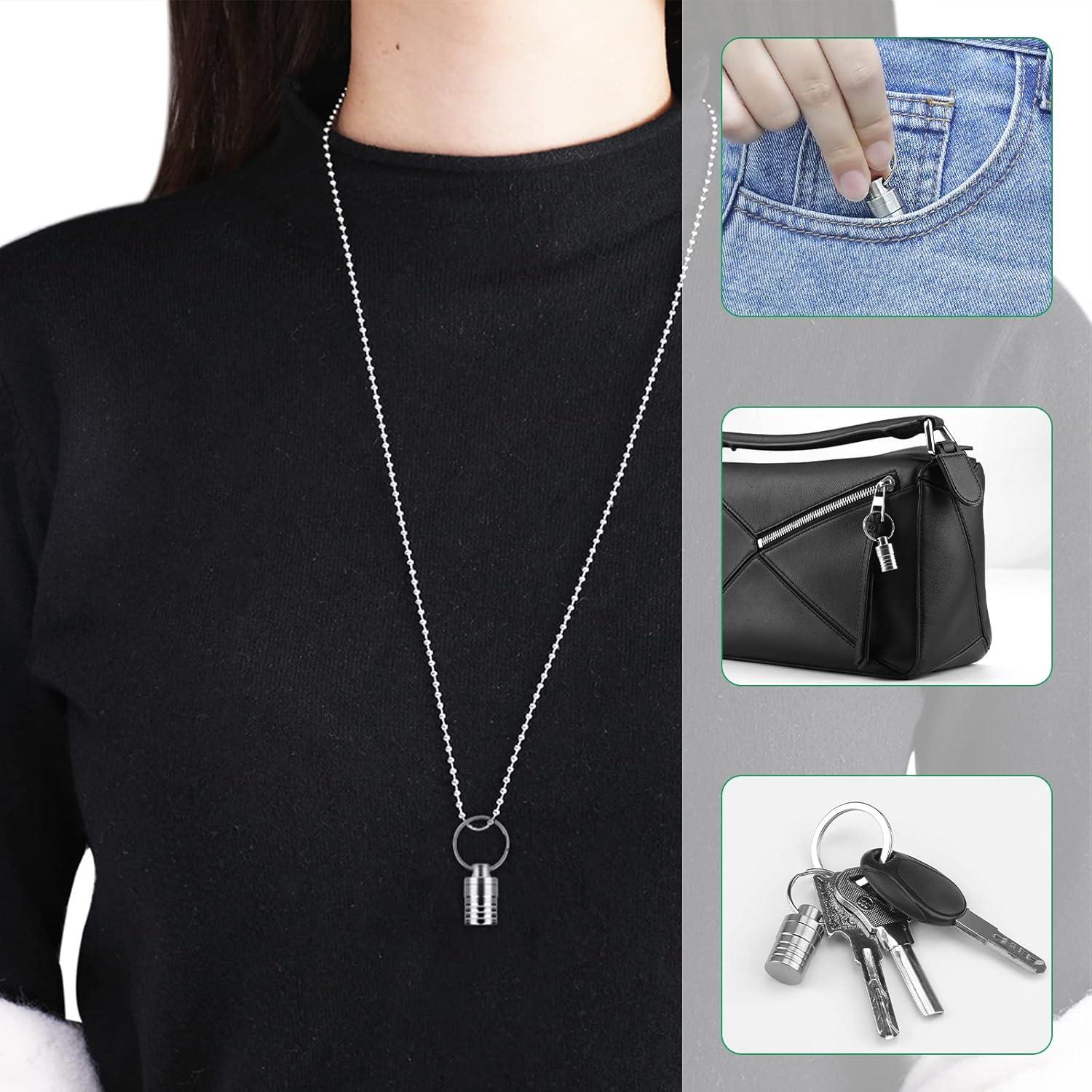 Mini Titan Metall Pillendose Schlüsselanhänger wasserdicht leicht