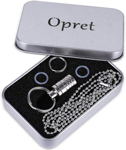 Opret Mini Titan Pillendose Schlüsselanhänger Wasserdicht Leicht Tabletten