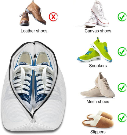 Schuhwaschbeutel Wiederverwendbar Netzschuhe Waschmaschine 2er Set