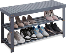 Schuhbank Bambus Schuhregal Sitzbank Schuhschrank Ständer Ablagen