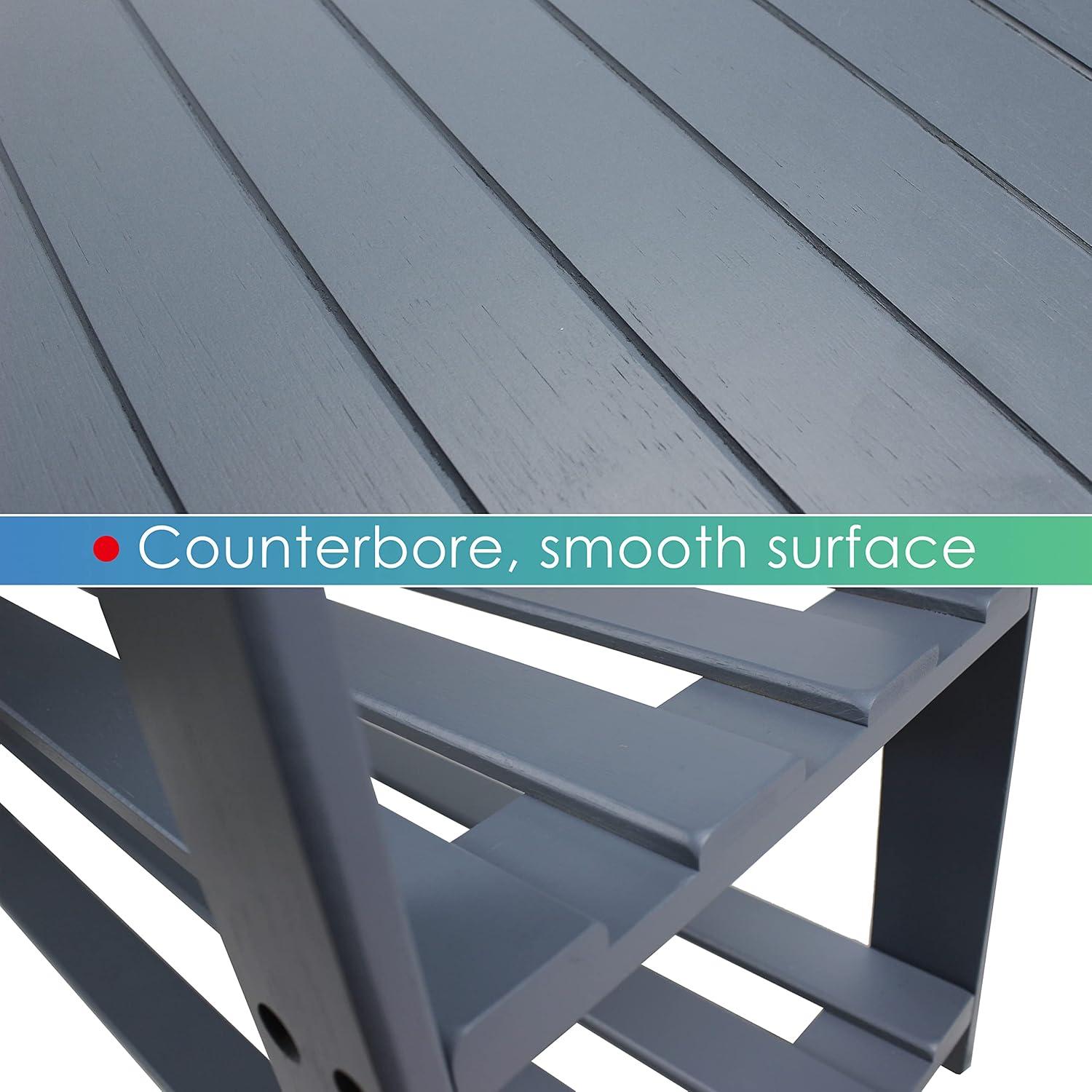 Schuhbank Bambus Schuhregal Sitzbank Standregal 3 Ablagen Grau 86 x 28.5 x 45.5