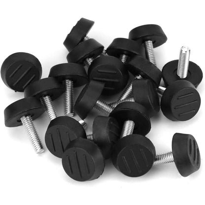 Verstellbare Möbelfüße Stellfüße M6x20mm 20 Stück Schwarz