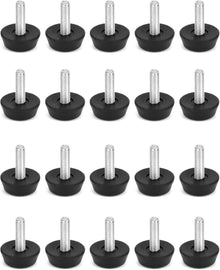 Verstellbare Möbelfüße Stellfüße M6x20mm 20 Stück Schwarz
