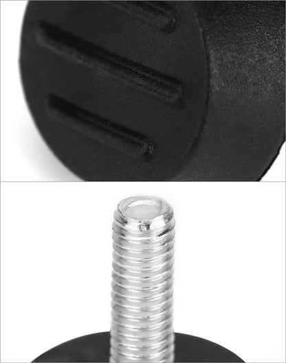 Verstellbare Möbelfüße Stellfüße M6x20mm 20er Set Schwarz Rostbeständig
