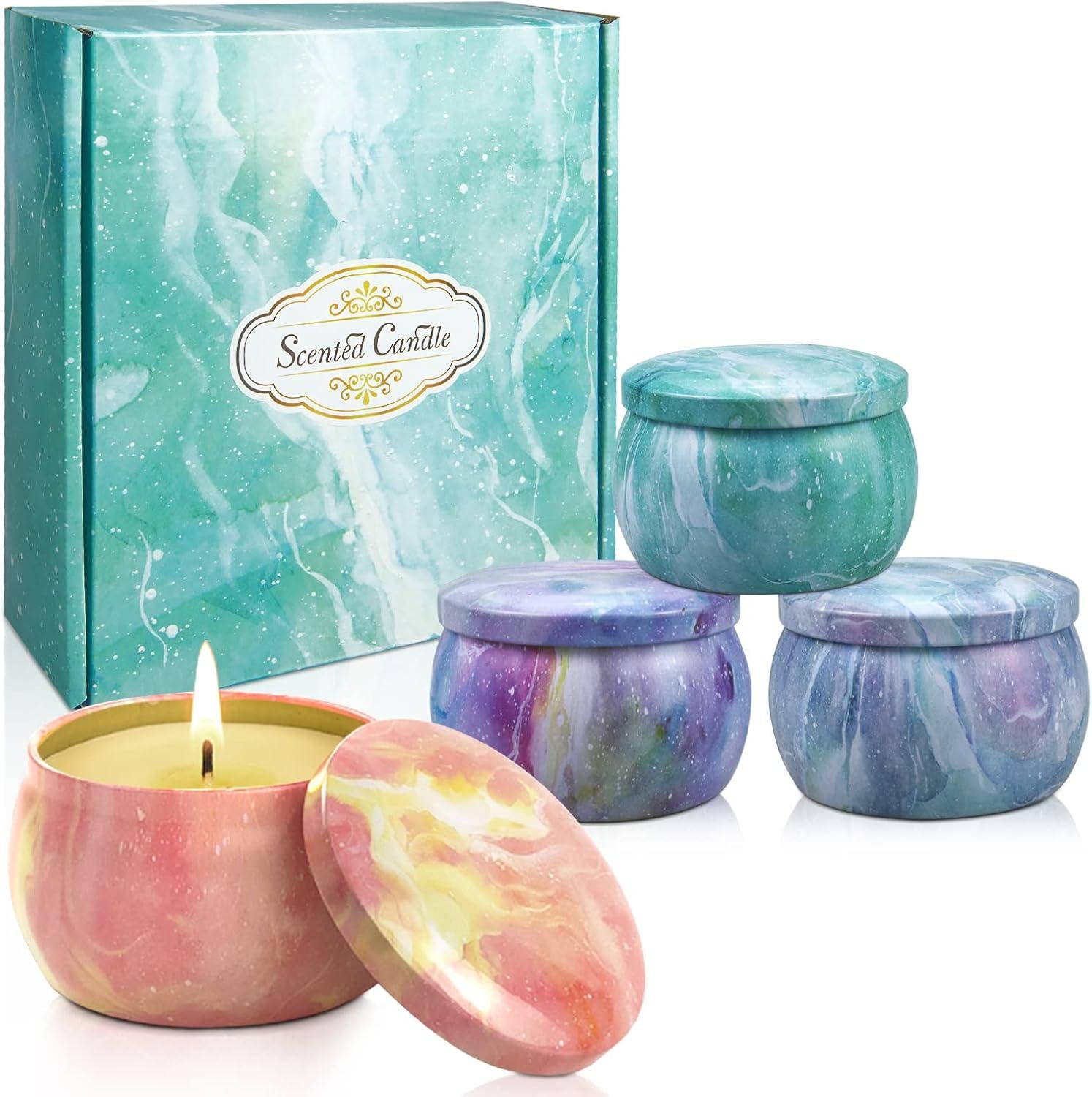 Duftkerzen Geschenkset Aromatherapie 4er-Pack 4.4 Oz Sojawachs stressabbau Muttertag Weihnachten