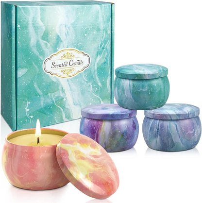 Duftkerzen Geschenkset Aromatherapie 4er-Pack 4.4 Oz Sojawachs stressabbau Muttertag Weihnachten