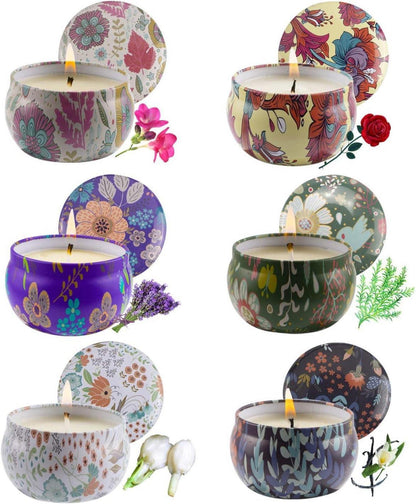 Duftkerzen Geschenkset Aromatherapie Sojawachs Damen 6er-Pack