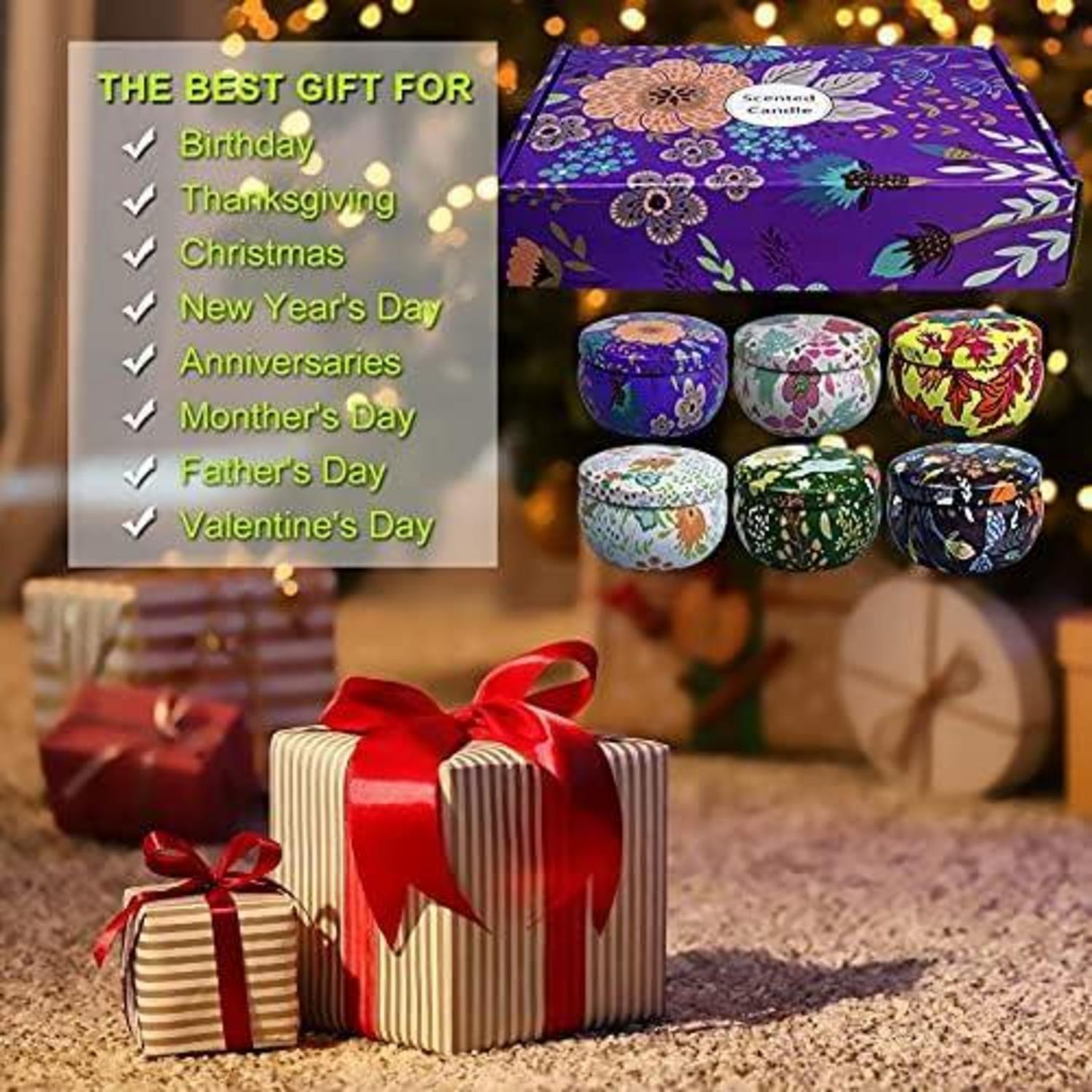 Duftkerzen Set 6 Stück Aromatherapy Sojawachs Geschenk für Frauen
