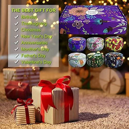 Duftkerzen Set 6 Stück Aromatherapy Sojawachs Geschenk für Frauen