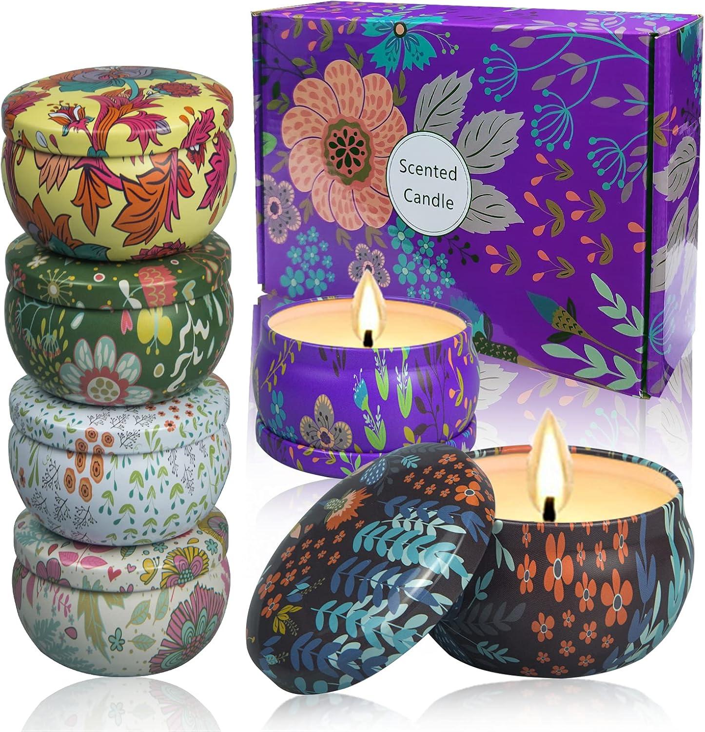 VETOUR Duftkerzen Geschenkset Frauen Aromatherapy Sojawachs 6er-Pack