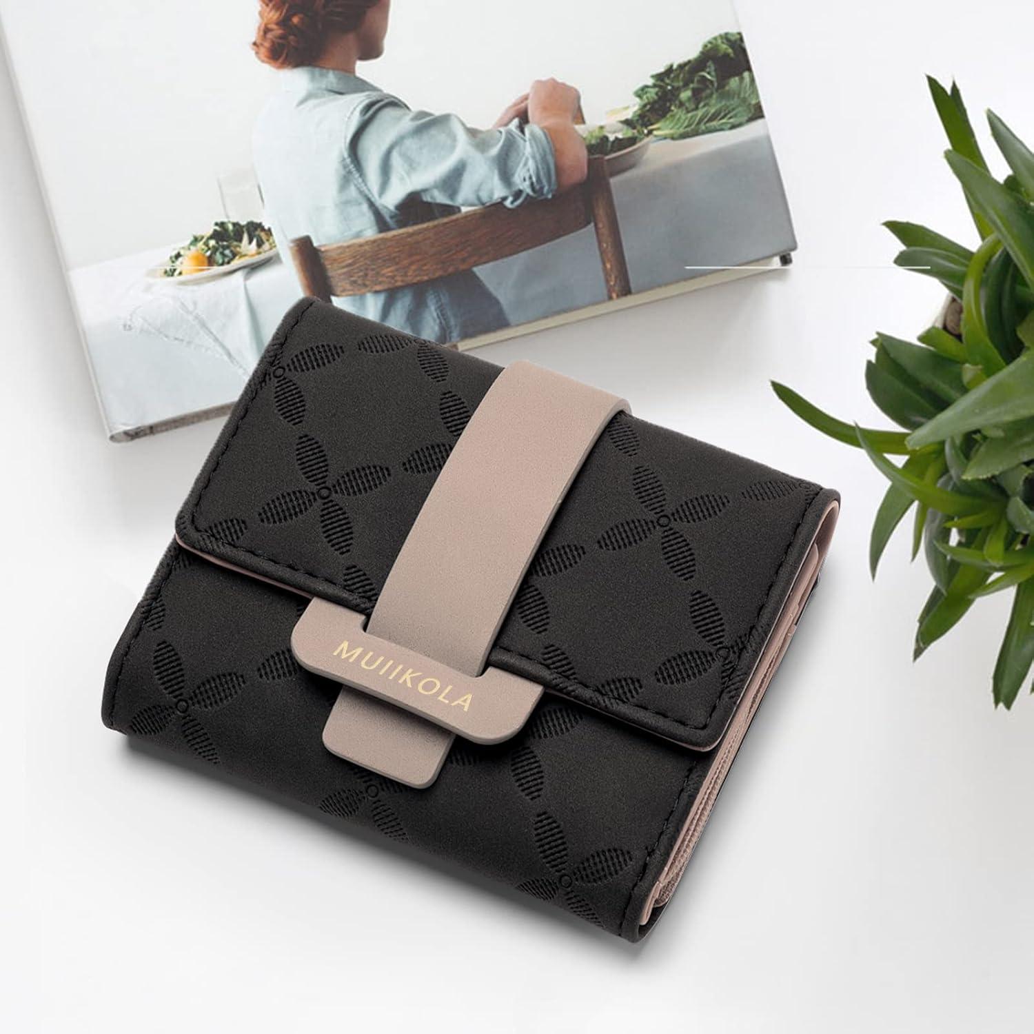 MUIIKOLA RFID-Blocking Damen Geldbörse mit 5 Kartenfächern