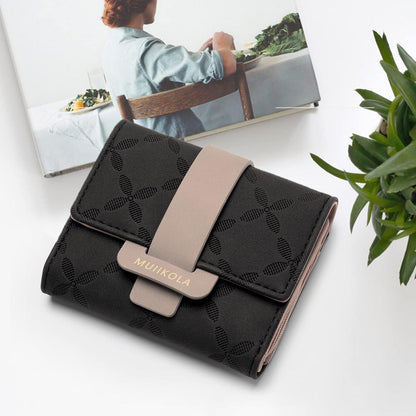 MUIIKOLA RFID-Blocking Damen Geldbörse mit 5 Kartenfächern