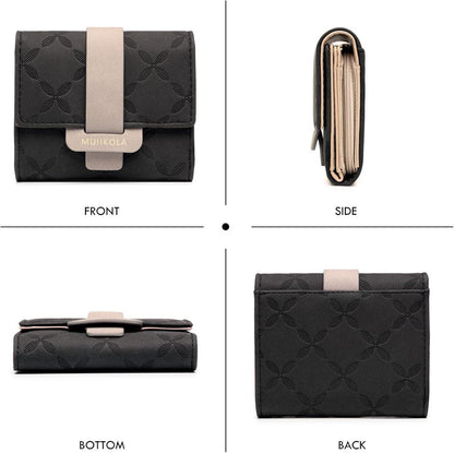 Damen Geldbörse RFID Blocking Veganes Leder mit 5 Kartenfächern