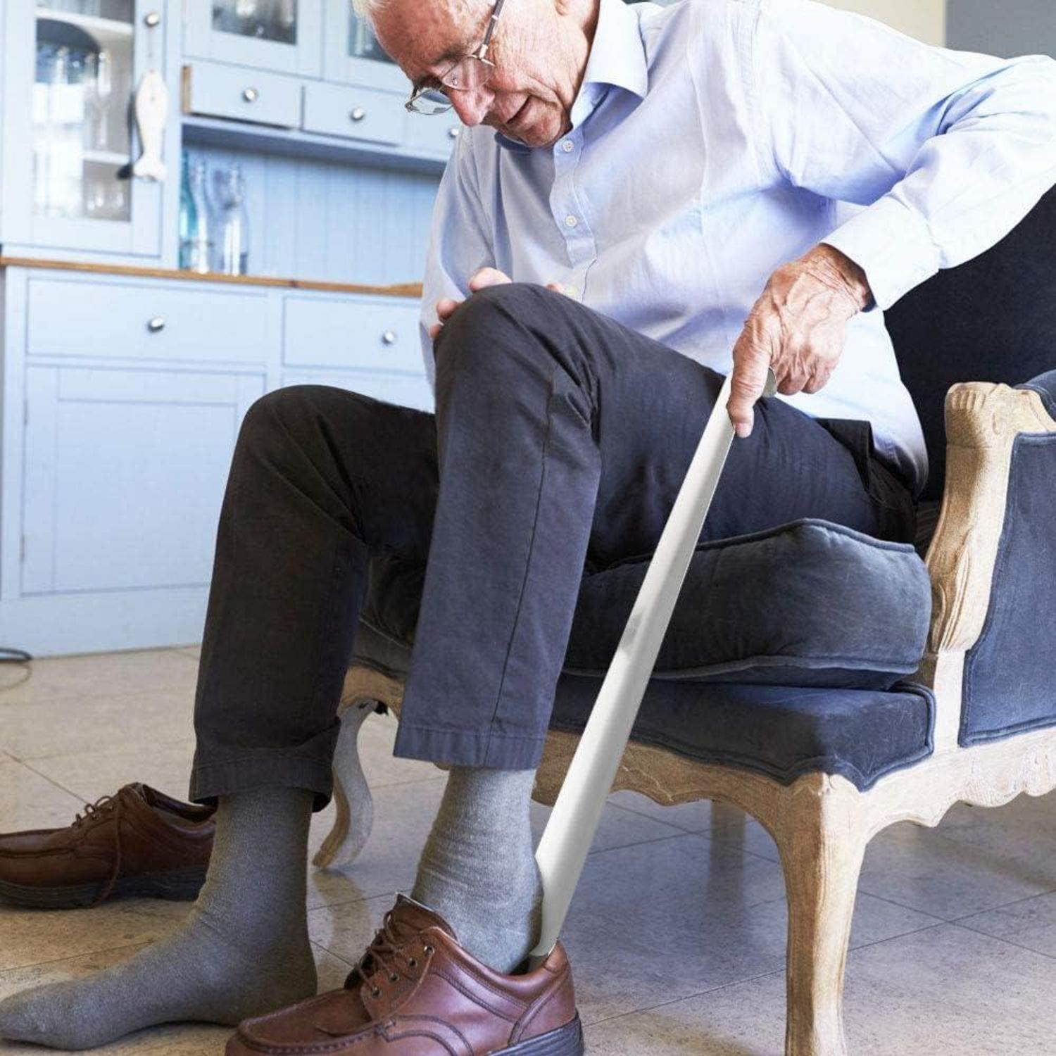 Edelstahl Schuhlöffel Lang mit optimierter Länge 42cm & Breite 1.8mm