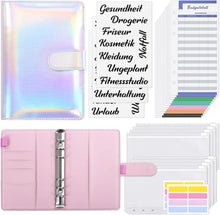 A6 Budget Binder mit Geldumschläge und 12 Budgetbogen
