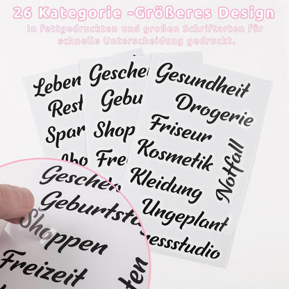 A6 Budget Binder mit Geldumschläge und 12 Budgetbogen
