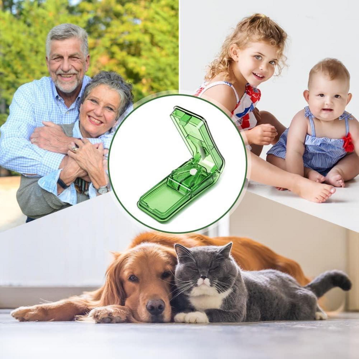 Opret Tablettenteiler Pillenschneider für große und kleine Tabletten Grün