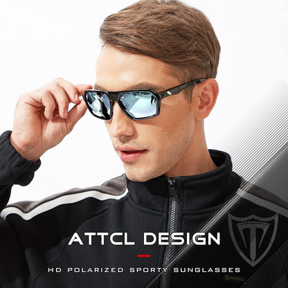 ATTCL Polarisierte Sport-Sonnenbrille Herren mit UV-Schutz