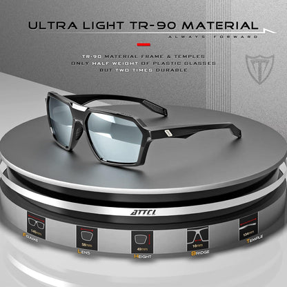 ATTCL Polarisierte Herren Sonnenbrille Sportbrille UV-Schutz TR90 Rahmen