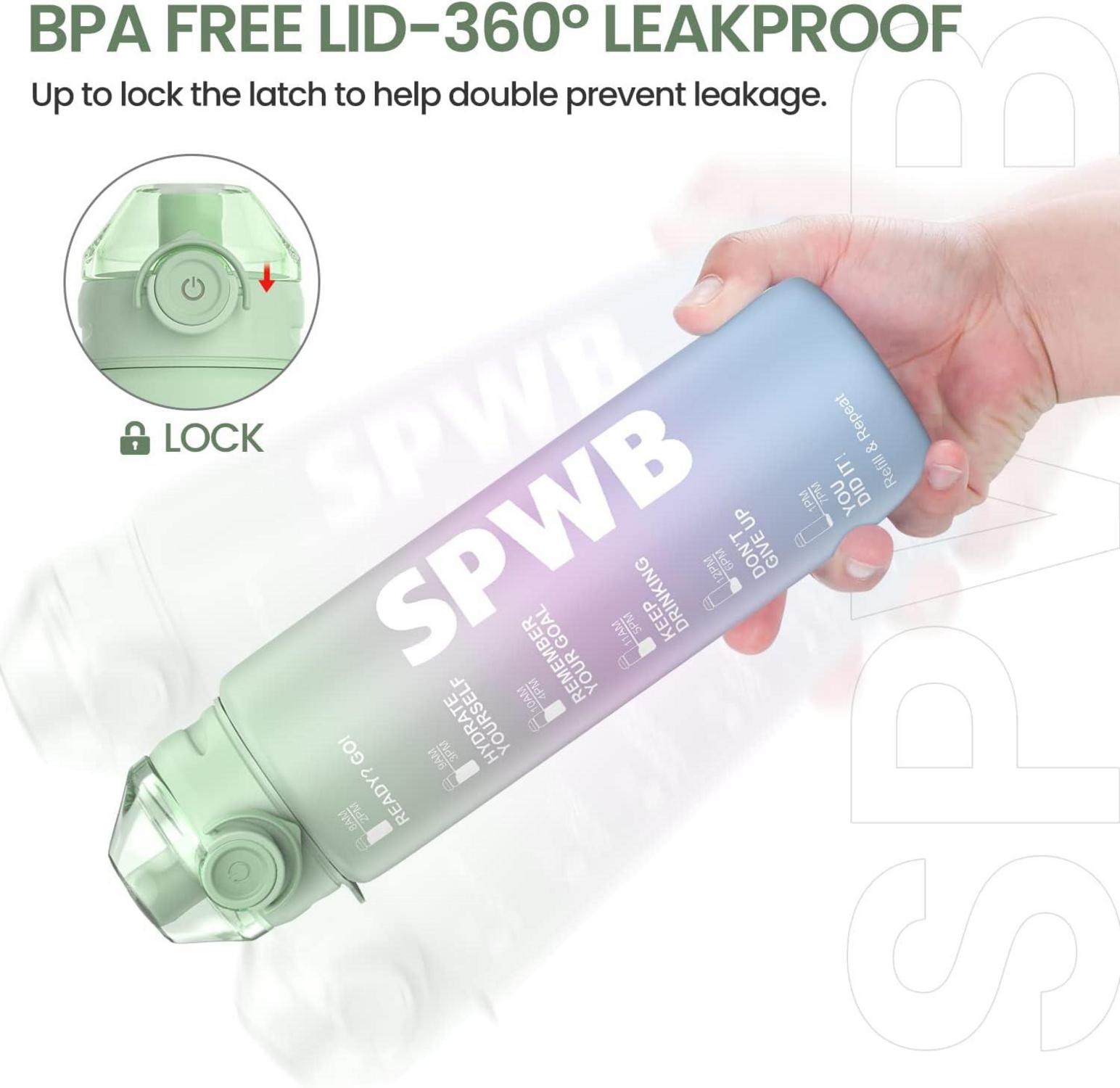 Trinkflasche 1L Sportflasche Auslaufsicher BPA-frei Tritan Filter Zeitmarkierung