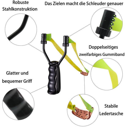 Steinschleuder Zwille Set Jagd Schleuder mit 200 Munition
