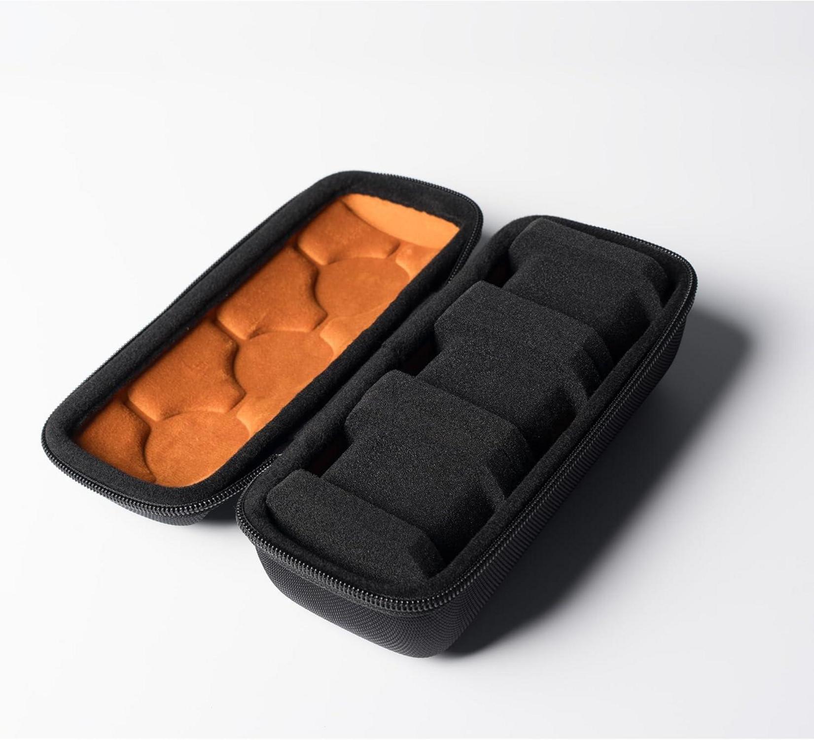 Uhrenrollen-Reisetasche mit Anti-Bewegungs-Uhrenkissen, schwarz, 3