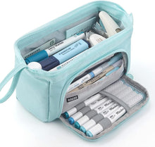 Federmäppchen mit großem Pencil Case Tragbare Stifttasche Blau
