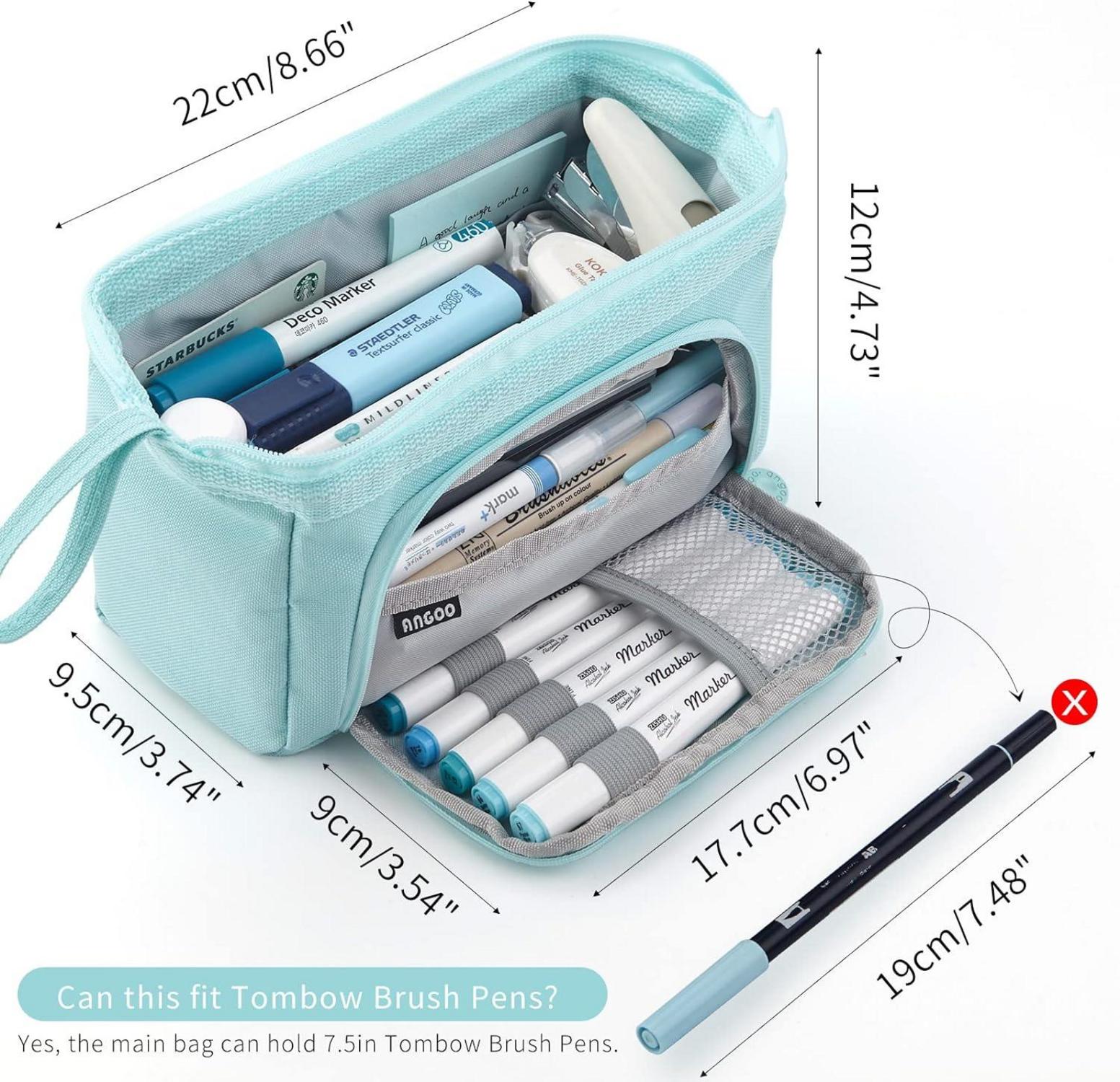 Federmäppchen mit großem Pencil Case Tragbare Stifttasche Blau