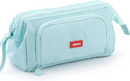 Großes Federmäppchen Stifthalter Organizer Kosmetiktasche Blau