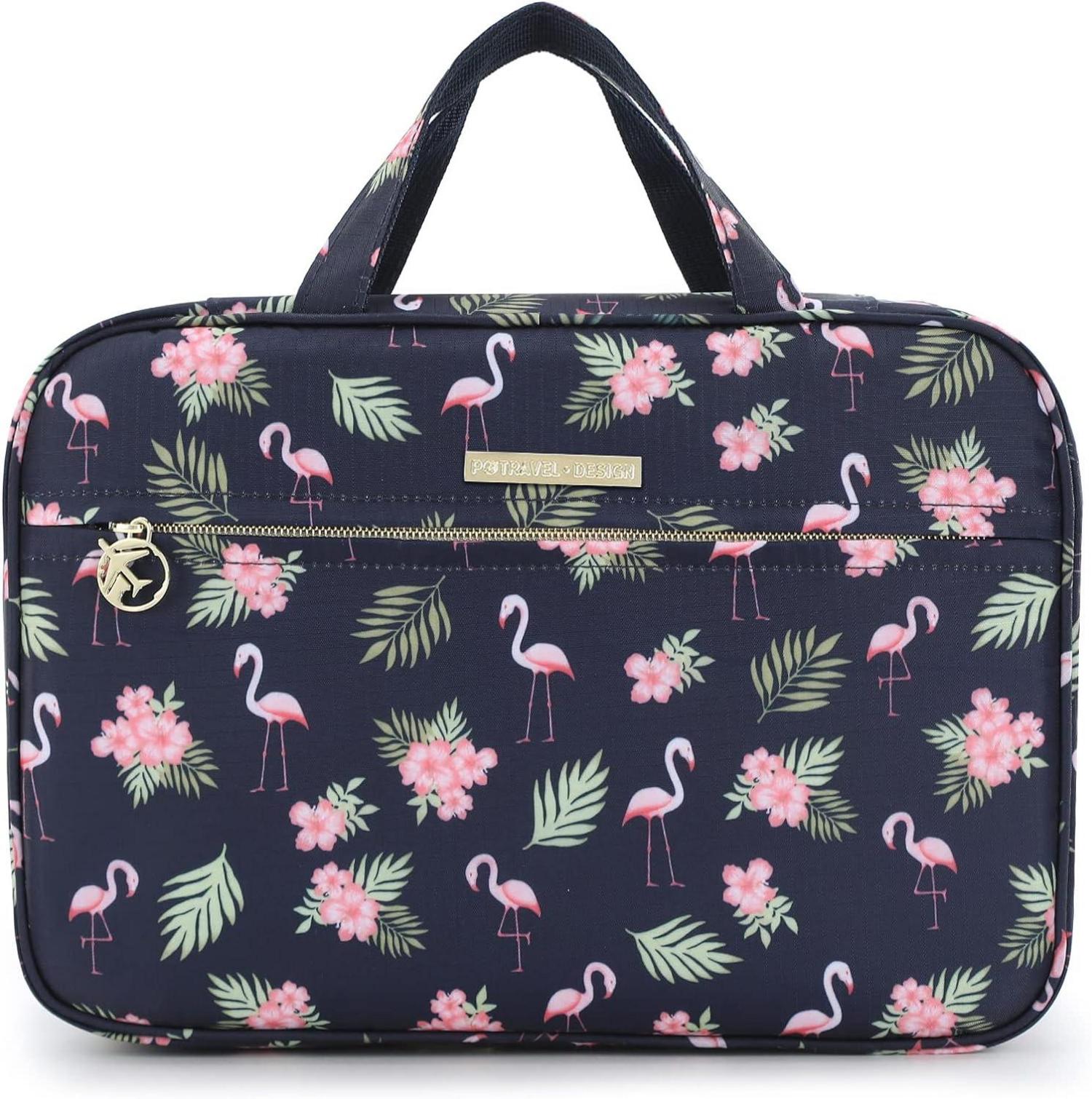 Kulturbeutel Wasserdicht Große Reise Aufhängbar Organizer Flamingo