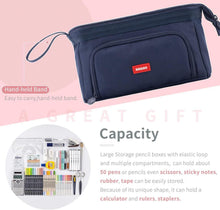 EASTHILL Federmäppchen mit großem Pencil Case Dunkelblau für