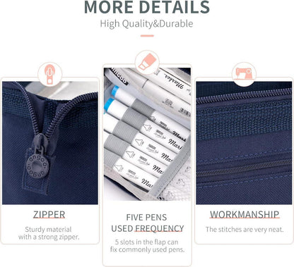 Federmäppchen Stifte Organizer Tragbare Stifttasche Kosmetiktasche Blau