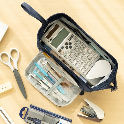 Federmäppchen Pencil case Tragbare Stifttasche große Kapazität Blau