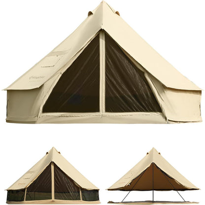 Glampingzelt für 4-8 Personen, Baumwolle, wasserdicht, Ganzjahreszelt