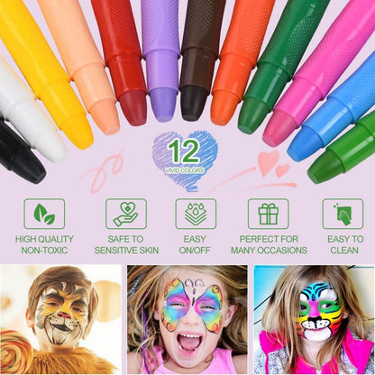 URAQT Kinderschminke-Set 12 Farben Waschbar