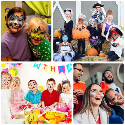 Kinderschminkset 12 Farben Gesichts- und Körperbemalung Sicher & Ungiftig
