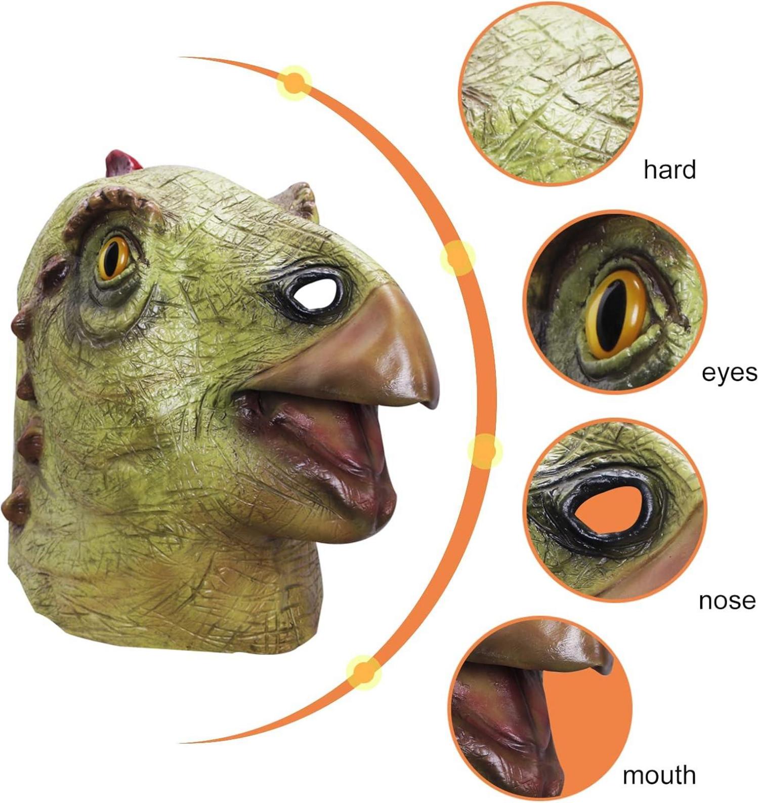 Dinosaurier Maske Latex Realistisch Halloween Cosplay Party Mask Unisex